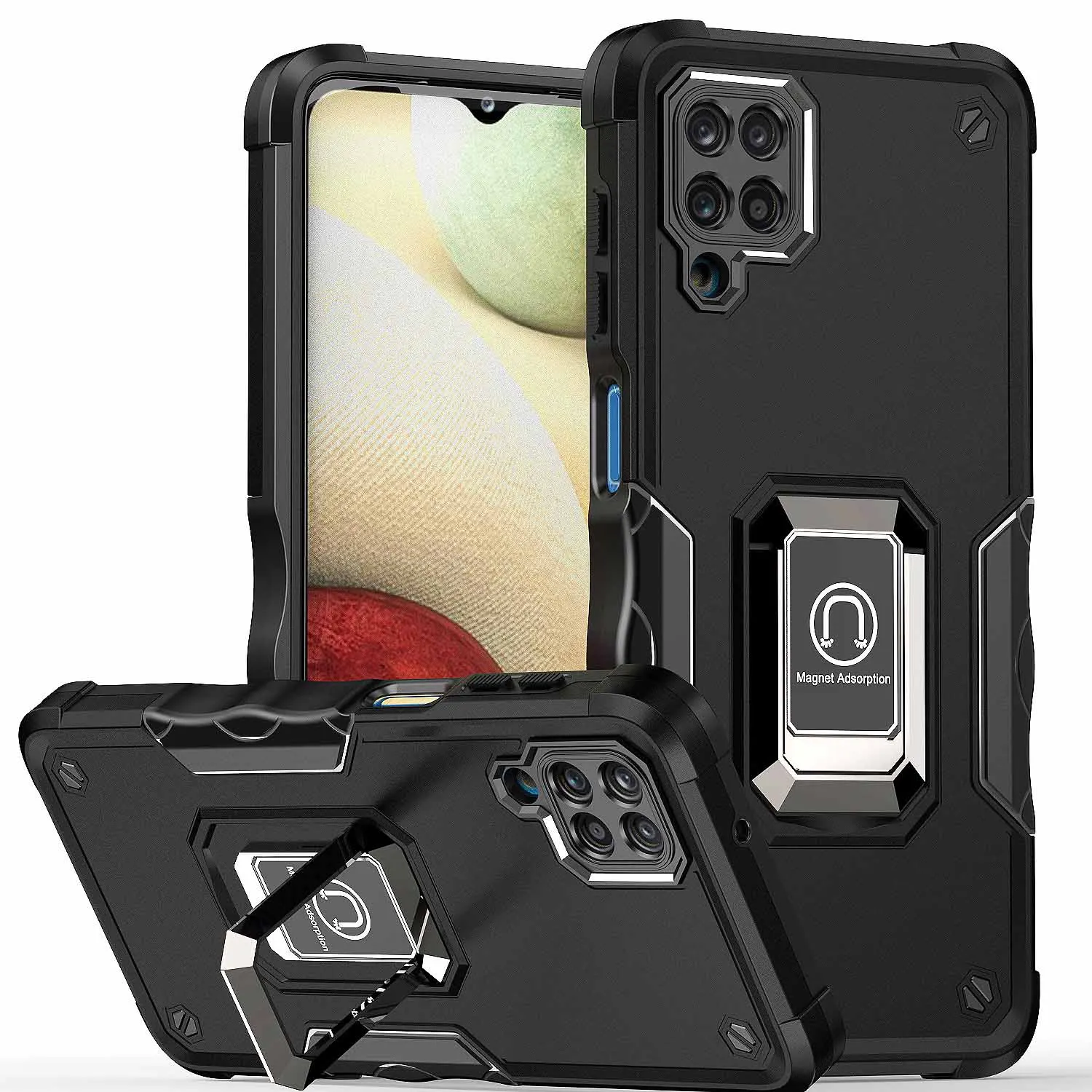 

Car Ring Stand Case for Samsung M53 5G Luxury Armor Shockproof Bracket Hard Phone Cover for Galaxy M51 M32 4G 5G M31 M30S M21