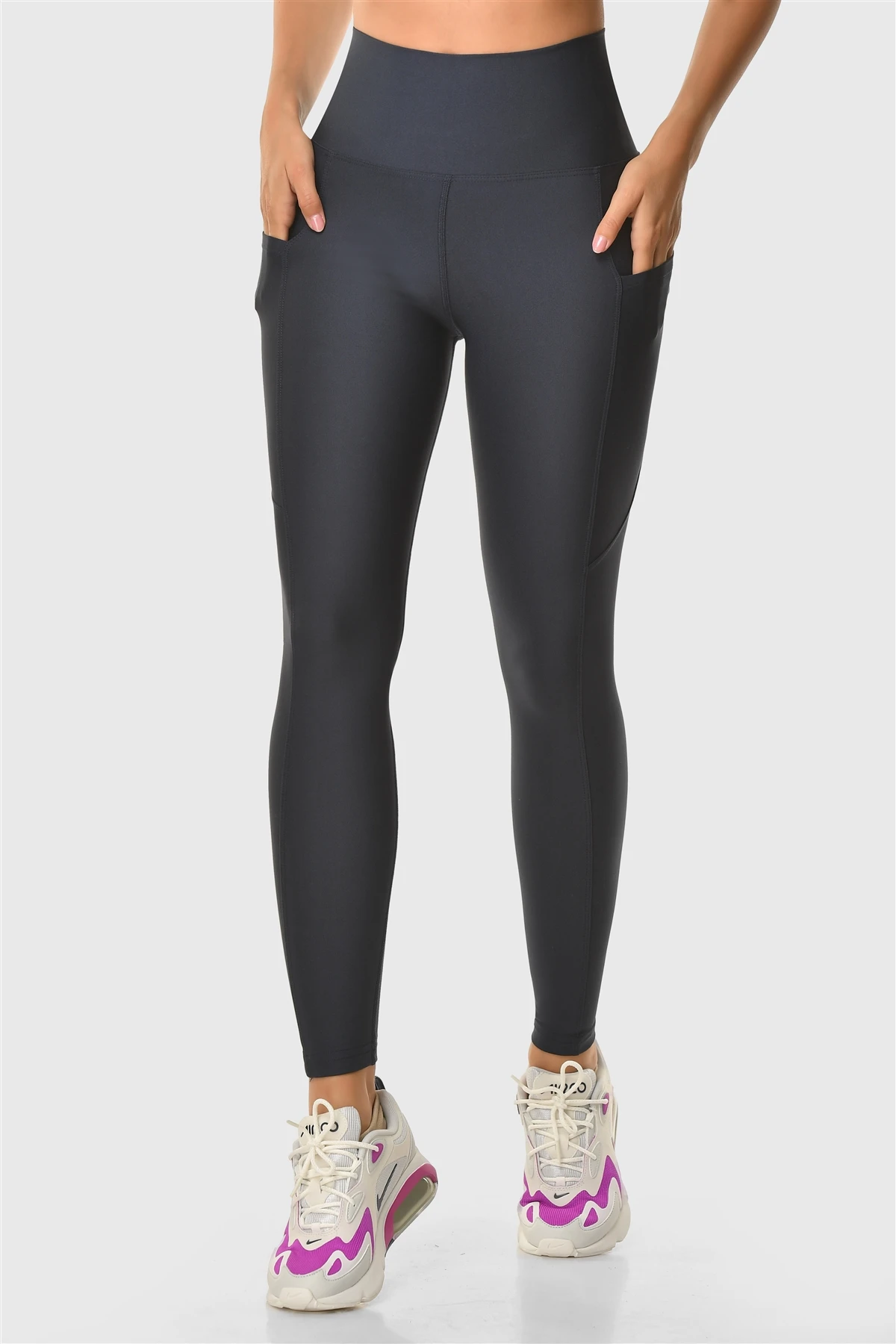 Superstacy High Waist Pockets Dark Blue Sports Leggings