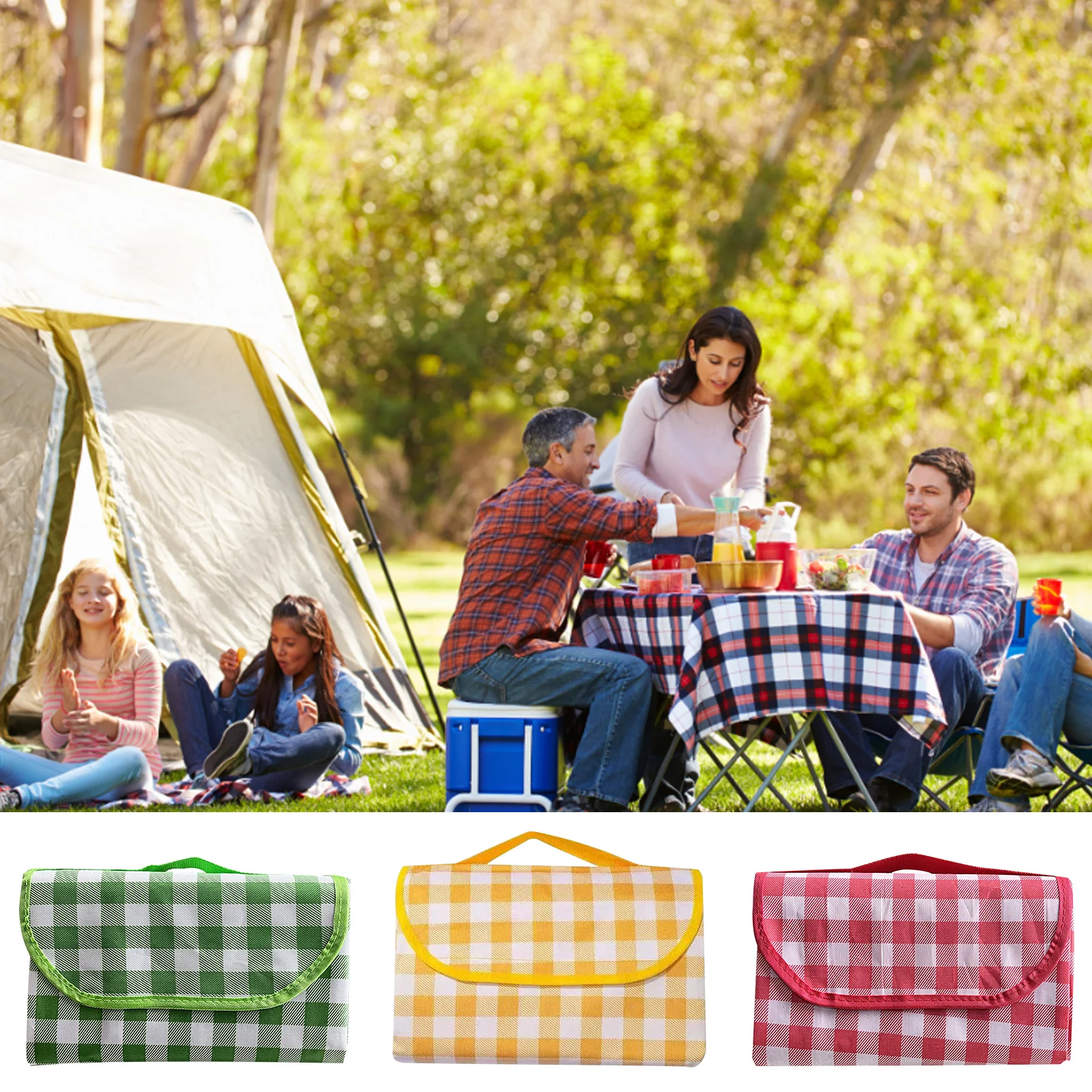 

Foldable Outdoor Picnic Pad Waterproof Oxford Cloth Sand Beach Mats Moisture-proof Thicken Lightweight for Outdoor Travel