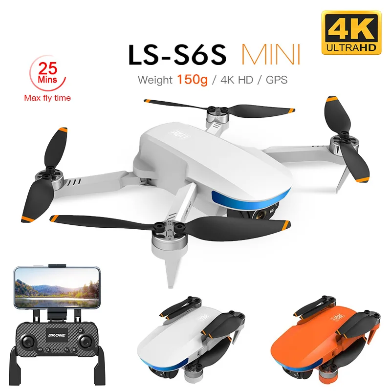 

Мини-Дрон S6S с GPS, 150g, 4K, HD, двойная камера