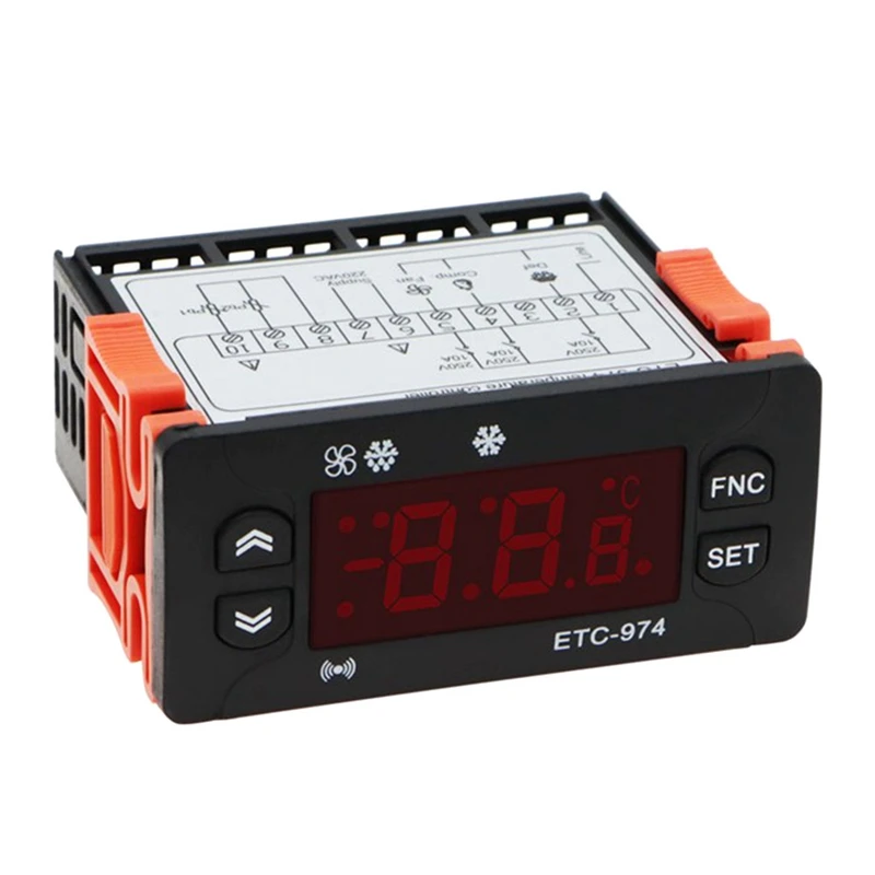 

ETC-974 Digital Temperature Controller Refrigeration Alarm 100V NTC Sensor For Cold Storage Freezer