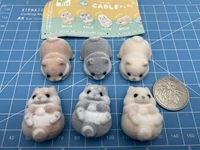 mini shiba inu series gashapon toys creative flocking action figure decorative wire clip ornament toys children gifts