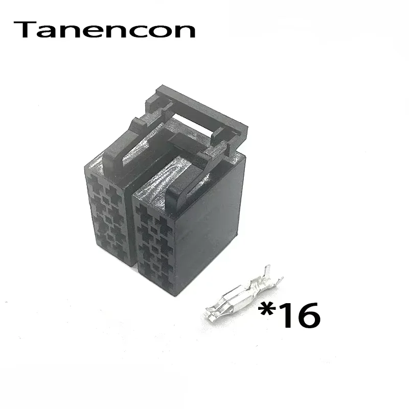 

2 комплекта, 8/16-контактный автомобильный радиоприемник, мультимедийный проигрыватель компакт-дисков, разъем жгута проводов с автоматическим звуком 338696 -1 929092 -1 для VW