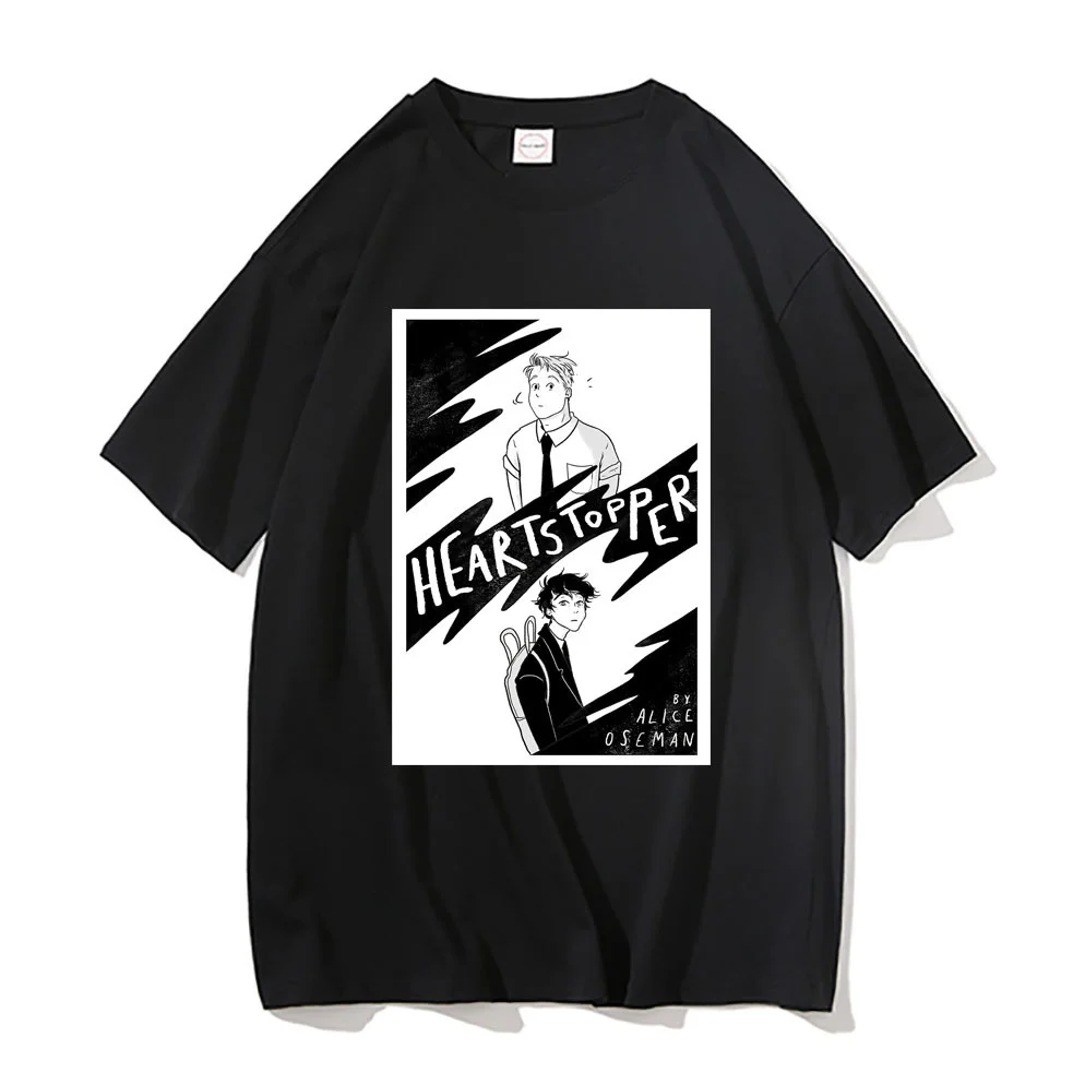 

Heartstopper Tshirt Unisex Nick and Charlie Romance TV Series Fans T-shirts Men Women Casual Summer Cotton Fashion T Shirt Tops