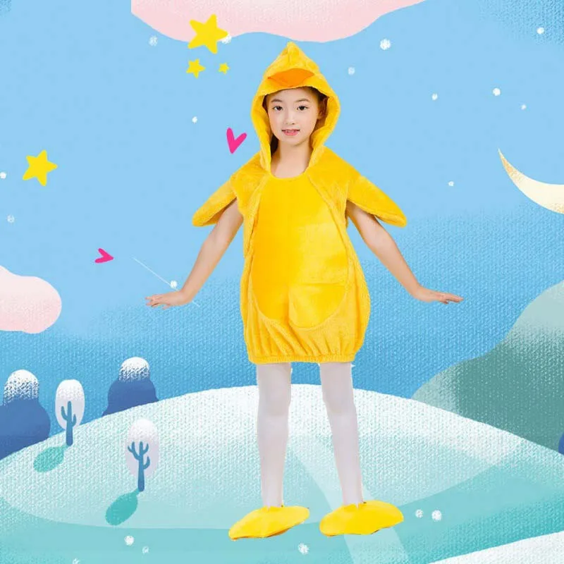 Детские костюмы для косплея и Хэллоуина желтые колышки утка животные обувь чулки