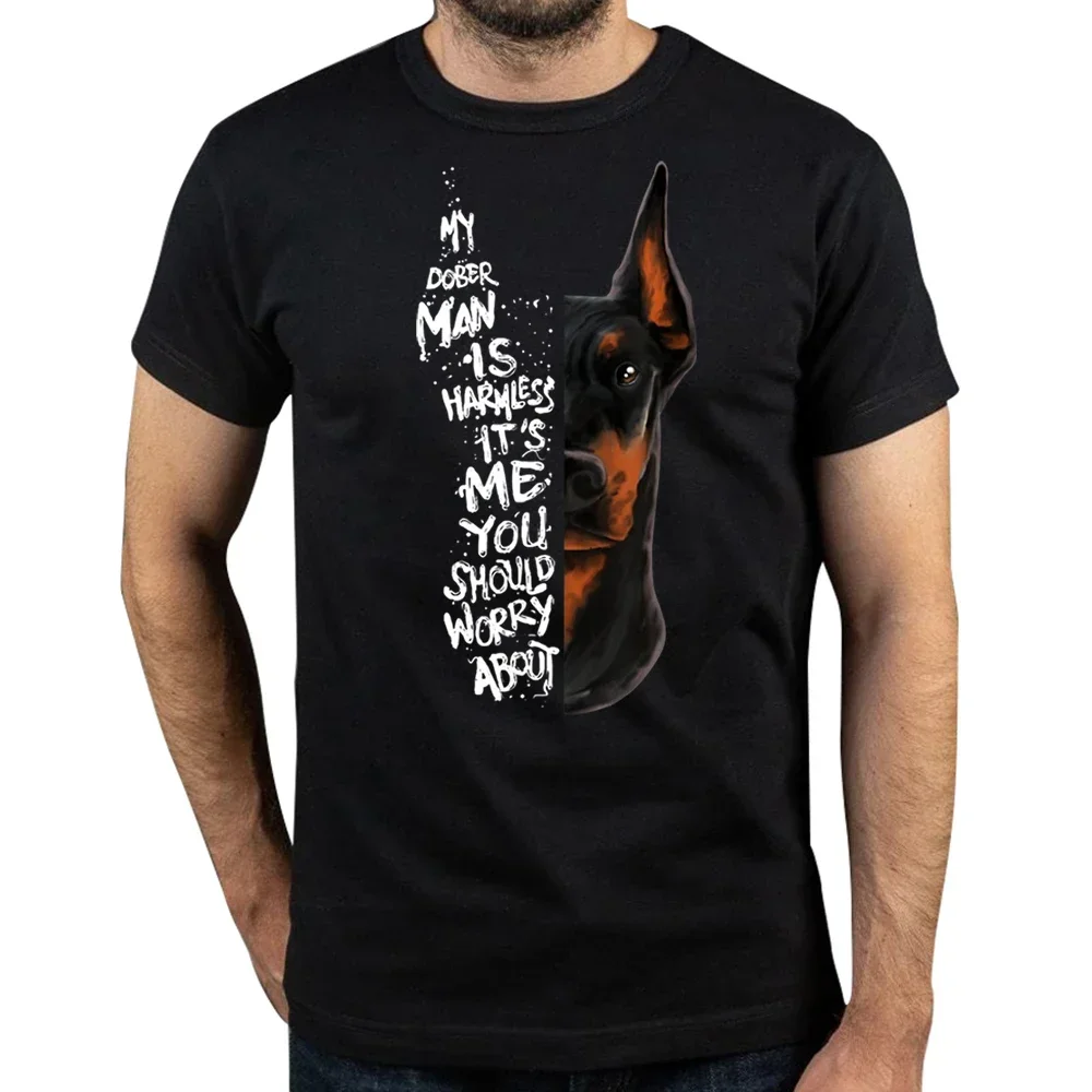 Новинка потрясающие безвредные футболки My собака добермана подарки с коротким