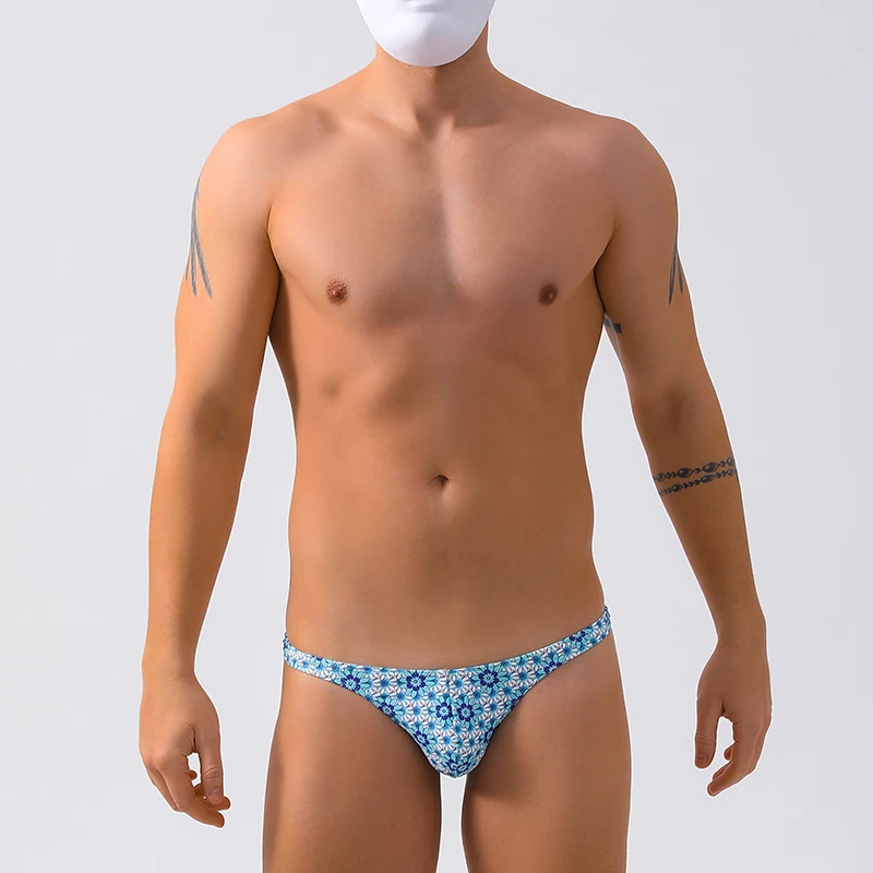

H80 new summer tight sexy low waist men thong swimwear men swimsuits swim trunk briefs bikinis hot gay swimming men beach shorts
