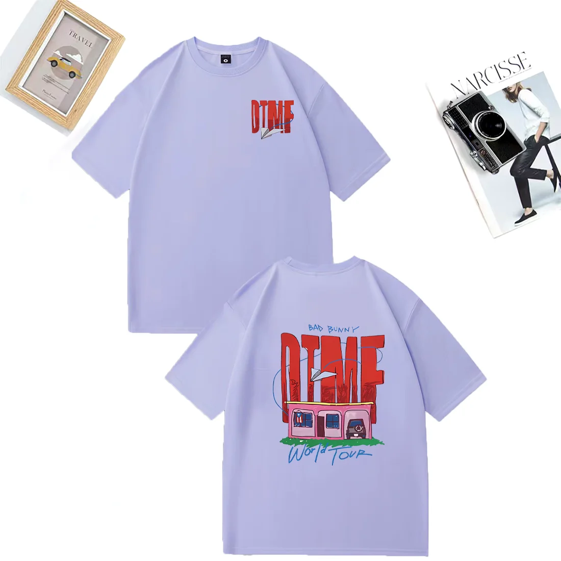 Новые футболки Singer Bad Bunny DTMF World Tour 2026 для мужчин и женщин, винтажная модная уличная одежда, 100% хлопок, с коротким рукавом, большие размеры (art.: 3920d89dc2db6) - 3920d89dc2db6