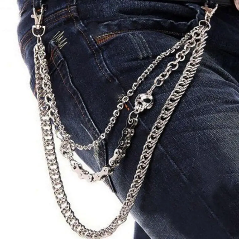 Фото K1Me Punk Punt Chans Chains Fashion Rock Jeans Accessesure Men Hip Hop Skull Penden №4
