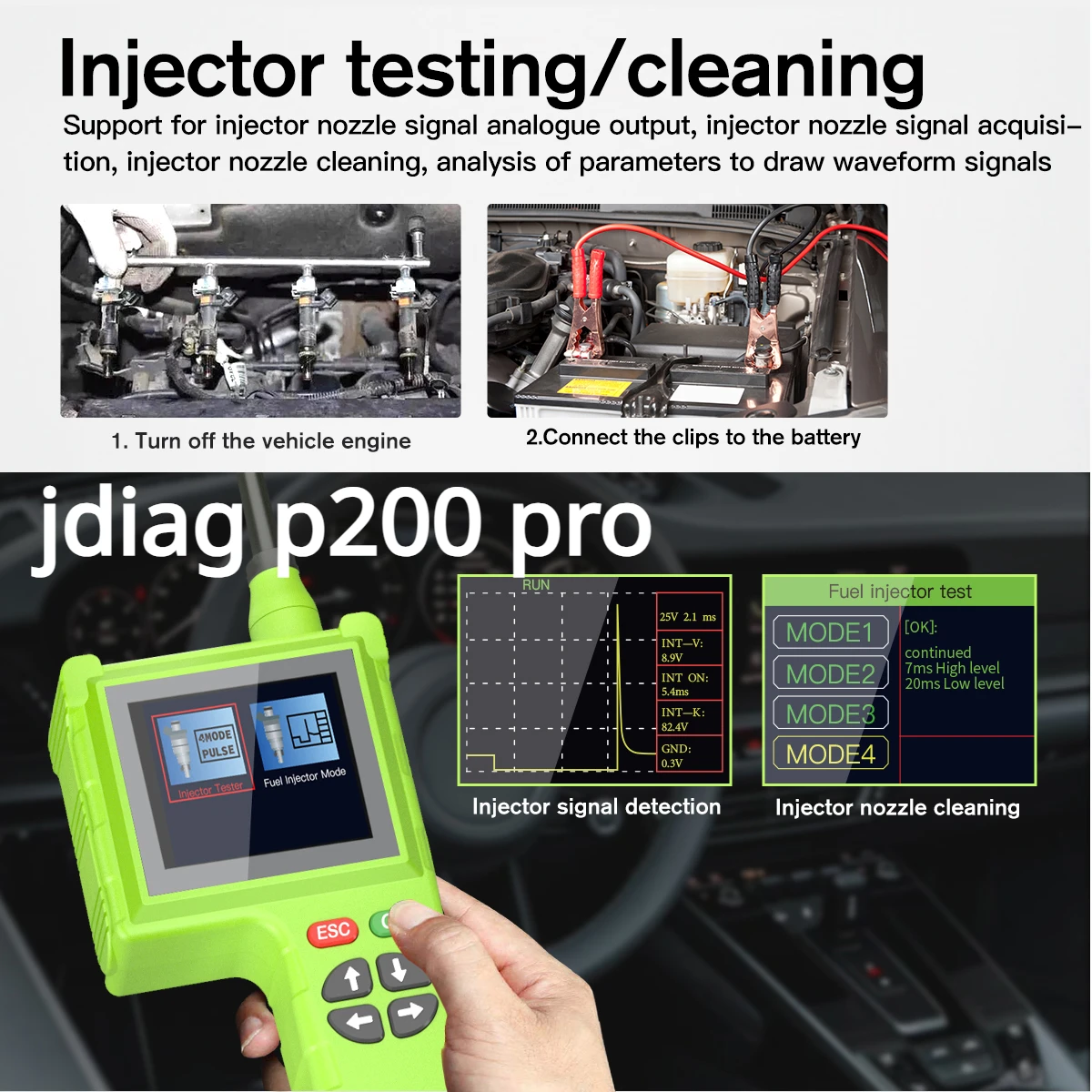 Диагностический сканер A + TopDiag P200 Pro тестер автомобильной цепи 12 в 24 В