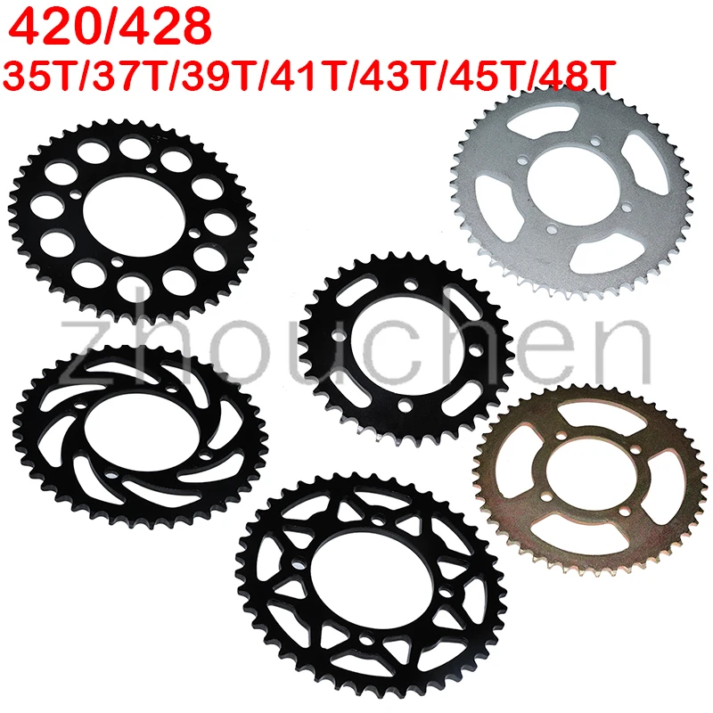 420/428 цепи 76 мм 35T 37T 39T 41T 43T 45T 48T цепь заднего колеса мотоцикла Звездочка для 110cc 125cc 140cc питбайка
