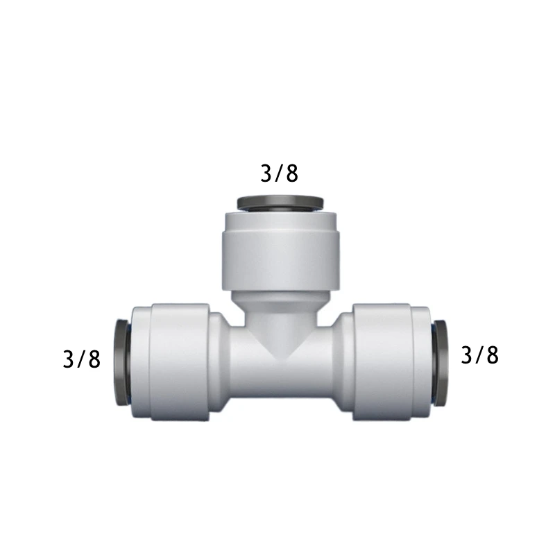 

50 шт./лот 1/4 "Тройник Типа RO, фитинг для воды 3/8 мм, шланг POM, полиэтиленовая труба, 3-ходовой быстроразъемный Водяной фильтр, детали