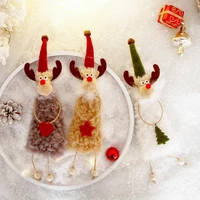reindeer doll stylish exquisite cute xmas tree plush doll pendant ornament new year gifts christmas doll charm plush pendant