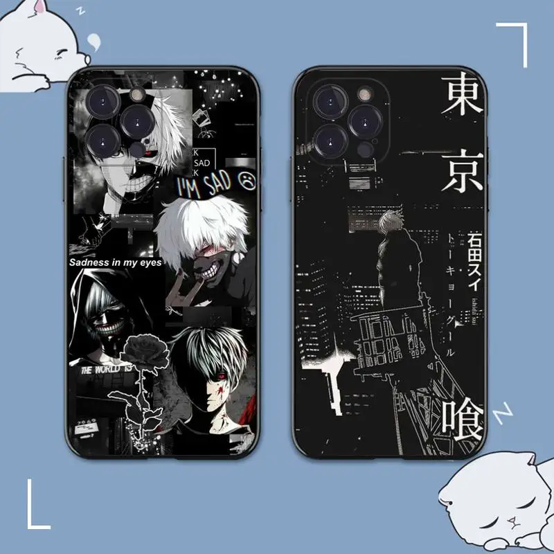 

Japanese Anime Tokyo Ghoul Japan Suave Phone Case For iPhone 13 Pro MAX 14 11 12 Mini X XS XR 6 7 8 Plus SE 2020 Soft TPU Cover