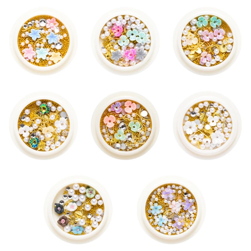 

Nail Art Rhinestones Gold Silver Metal Nail Art Studs Nail Crystal Gems Colorful Nail Art Rhinestones Nail Diamonds Kit