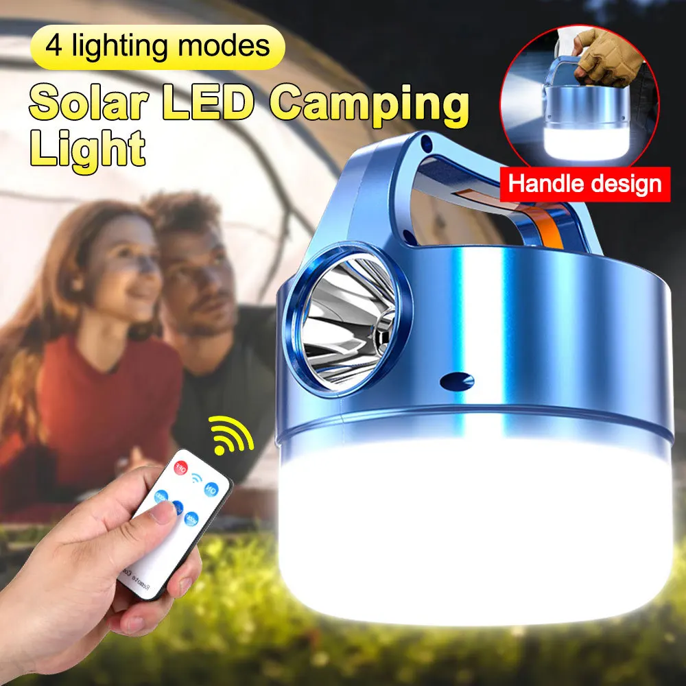 

Portable Solar Power Camping Light USB Rechargeable Flashlight Tent Lamp Camp Portable Lanterns Emergency Lights for Outdoor