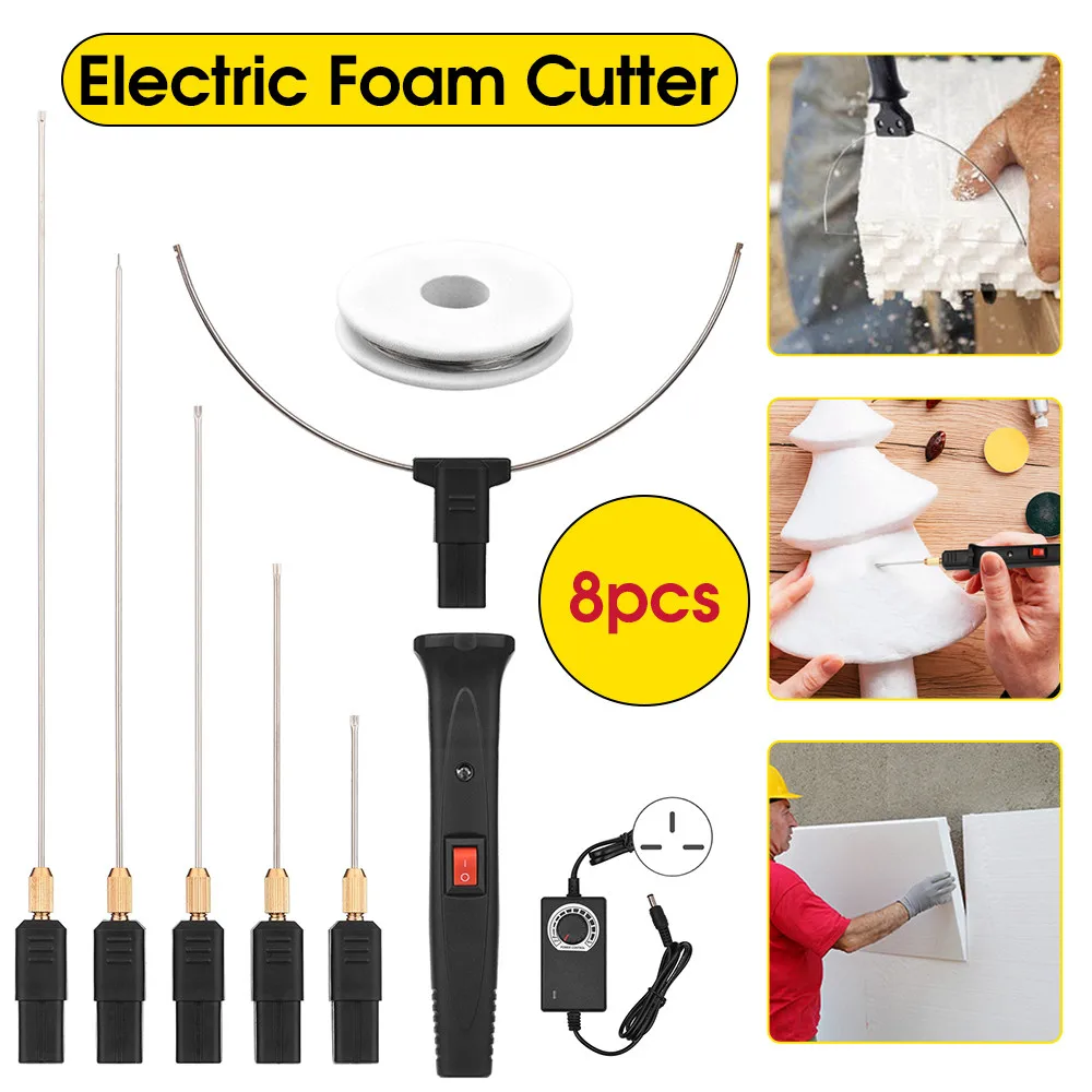 

3in1 Electric Styrofoam Cutter Pen Tool Set 100V-240V Alloy Portable Foam Cutting Knife Tool Hot Heating Wire Cutting Machine