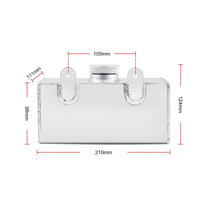 2 л Voiture Résvoir D⟪u в алюминиевом Poli Pare-Brise Lave-Glace Bouteille Интеркулер Резервуар для