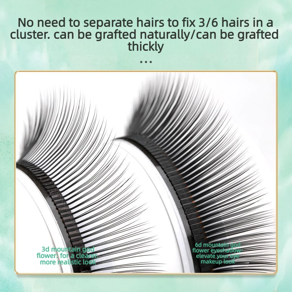 Фото Наращивание ресниц Flora Fairy 3D/5D/6D - Дизайн «Цветок-колосок» и легкий дизайн «Цветок» - Ресницы с эффектом объема, готовые к использованию №2