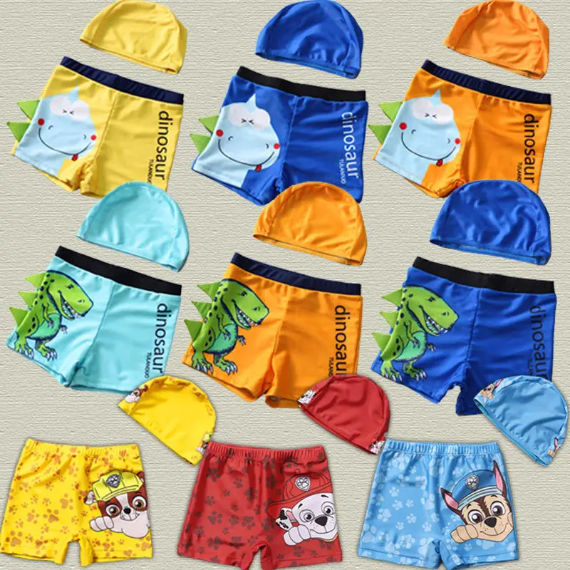 

Children's Swimming Trunks Boys' Swimsuit Cartoon Boxer Quick-Drying Kid Baby Medium and Big Children Boys' Swimsuit