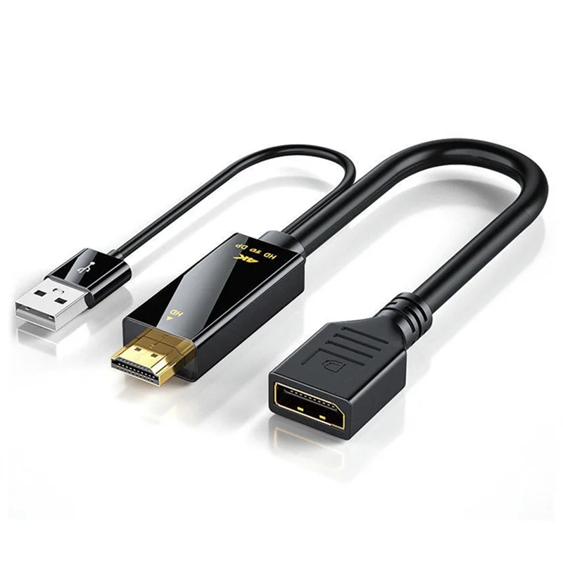 HDMI-совместимый кабель-переходник папа на мама Displayport 4K при 60 Гц