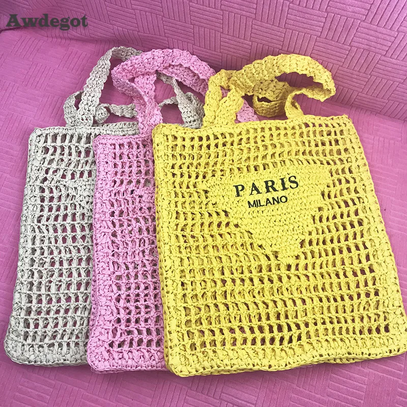 

Женская плетеная Сумочка, Повседневная плетеная сумка на плечо из соломы, весна-лето 2022