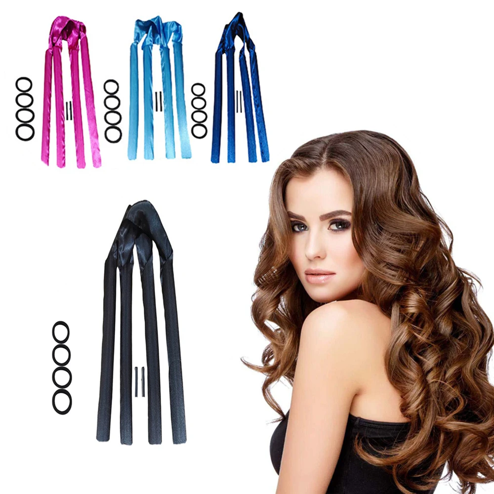 

Heatless Curling Rod Headband No Heat Hair Curler Lazy Hair Rollers Silk Ribbon Curls Sleeping Wave Formers Hair Styling Tools