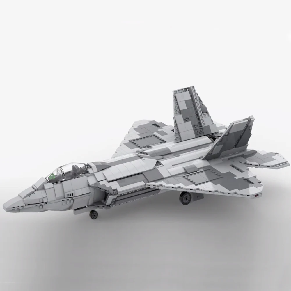 

1656PCS WW2 Military MOC 1:34 Scale F-22 Raptor fighter model DIY creative ideas high-tech ChildrenToy Gift Fighter Plane Blocks