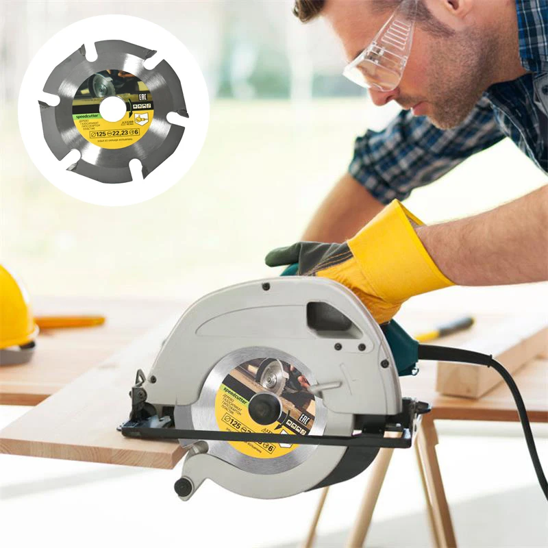 

Диск для резки древесины для угловой шлифовальной машины, диск для циркулярной пилы с 6 зубцами для резьбы по дереву, твердой древесины