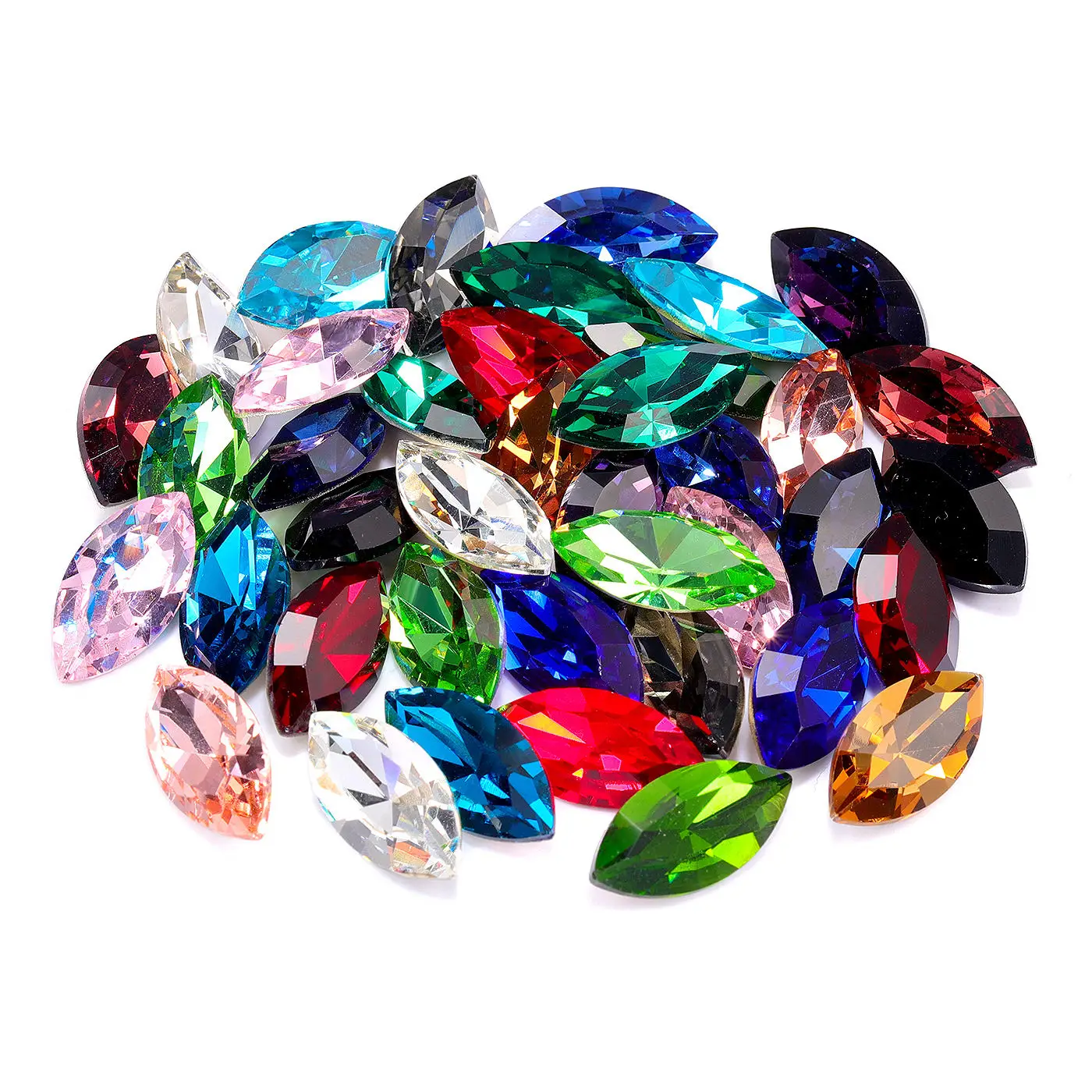 Navette K9 стеклянные камни Pointback конский глаз драгоценный камень кристалл горный