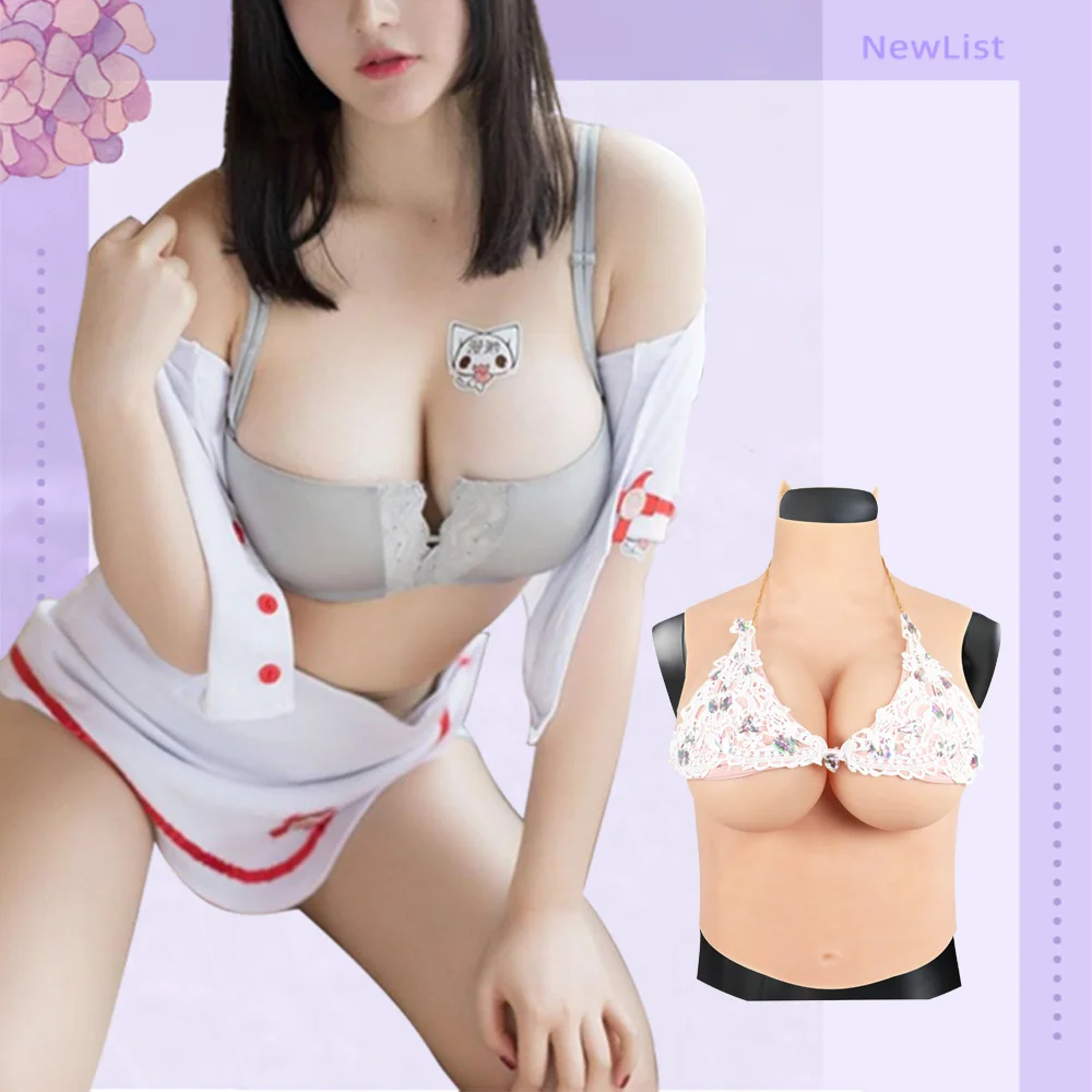 

YUERUGOU Half Body Breast Forms for Crossdresser Artificial Boobs Enhancer Shemale Trandsgender Tit Realistic Silicone Breasts