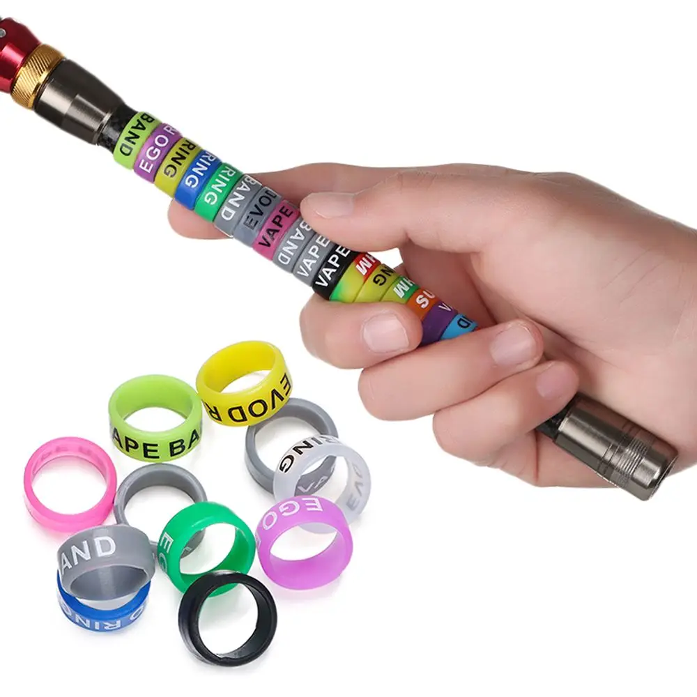 

10pcs Elastic Handle Silica Gel Fishing Rod Anti-Slip Ring Protective Case Fishing Tackle O-shaped Ring