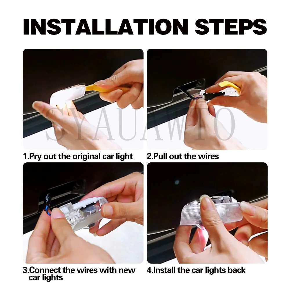 2X светодиодные лампы для автомобильных дверей Ghost Shadow Welcome Lamp Аксессуары Lexus RX ES GX