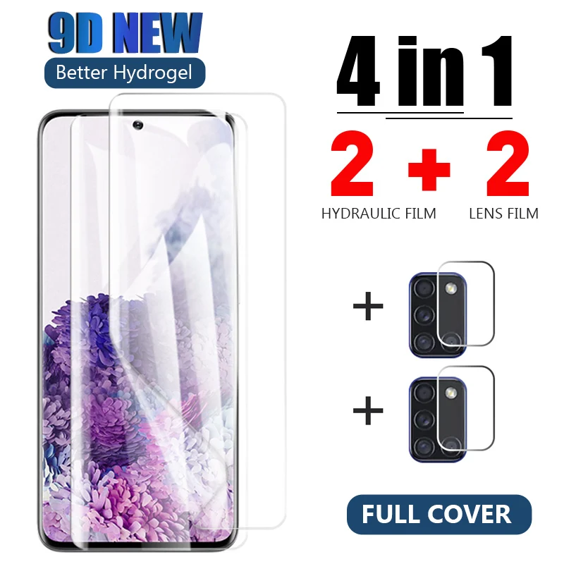

4in1 Hydrogel Film for Samsung S21 Ultra S10 Plus S10E Lite Camera Screen Protector for Samsung S20 Plus Note 20 Ultra 10 FE