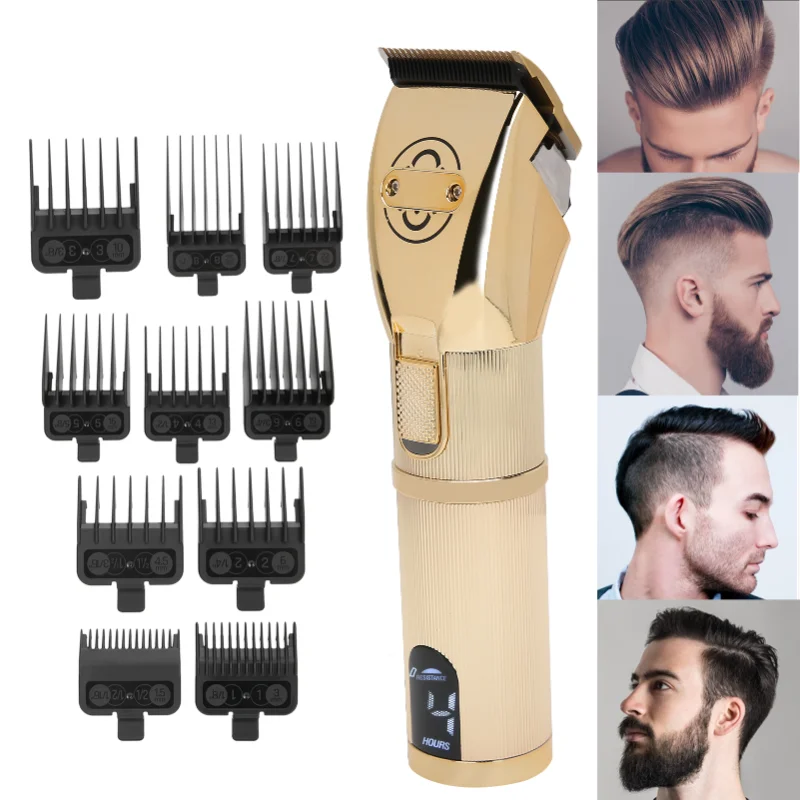 

Electric Hair Clipper,Professional Electric Hair Clipper Hair Trimmer Cutting Machine Styling Tool US Plug 100-240V