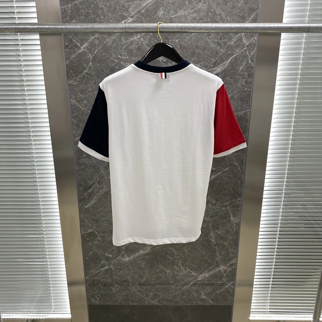 Футболка мужская из чистого хлопка люксовая брендовая тенниска с короткими