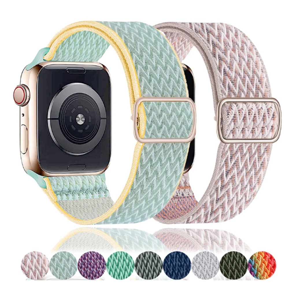 Nylon Strap For Apple Watch Band 44mm 40mm 49mm 45mm 41mm 42mm 38mm watchband Bracelet Correa iwatch Series 8 se 7 6 5 3 4 Ultra