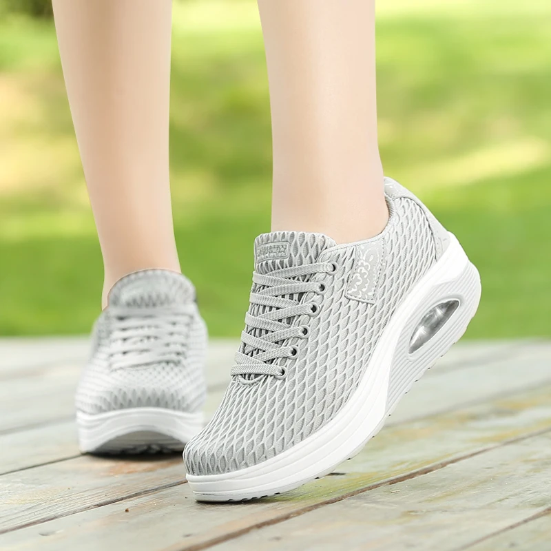 Women's Shake Ups Shoes Comfortable Platform Walking Sneakers Lightweight Casual Air Fitness Shoes