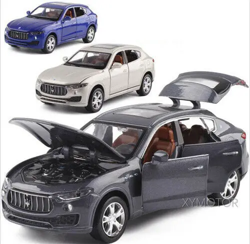 

1/32 для Maserati Levante SUV литые игрушечные модели Kids SUV Car Boys Girls Gifts Pull back sound светильник серый/синий/золотой