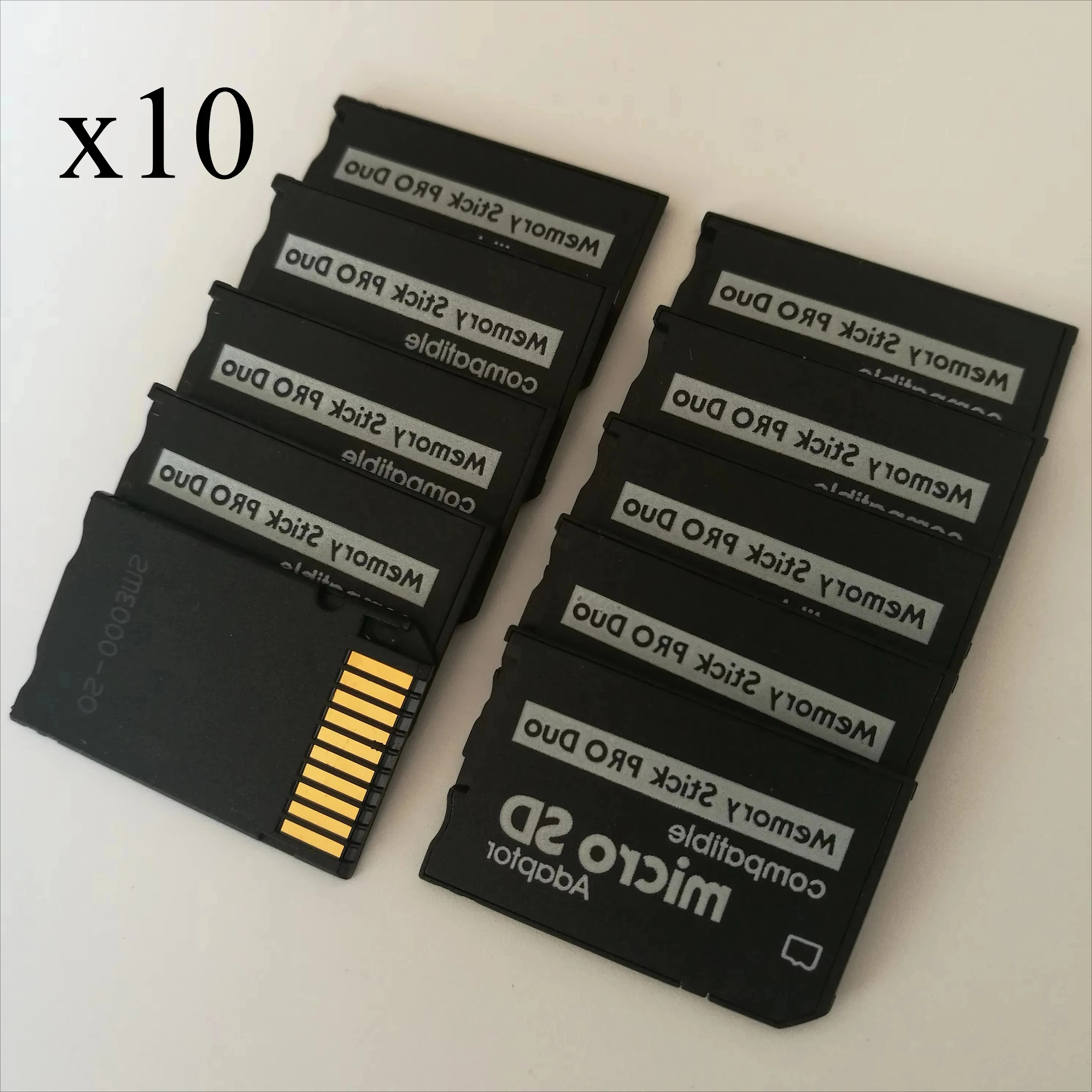 Фото 10 шт. преобразователь tf в ms, высокоскоростной адаптер для PSP Memory Stick Pro Duo MicroSD в MS, совместимый с 128 ГБ/13 м №1