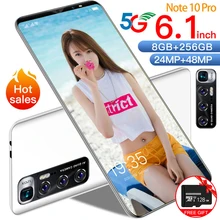 5G Smartphone 6.1 Inch Note10 Pro Android Global Version Celular 12GB+512GB Smart Phones Unlocked 4800mAh Support Google Wifi