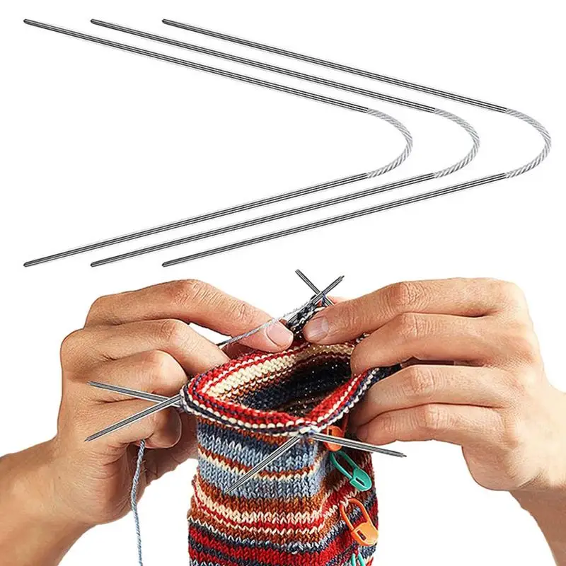 

Circular Knit Needles 3pcs Knitting Sticks Cable Circular Knitting Needles Set Knitting For Babies Sleeves Socks Sweater Scarf