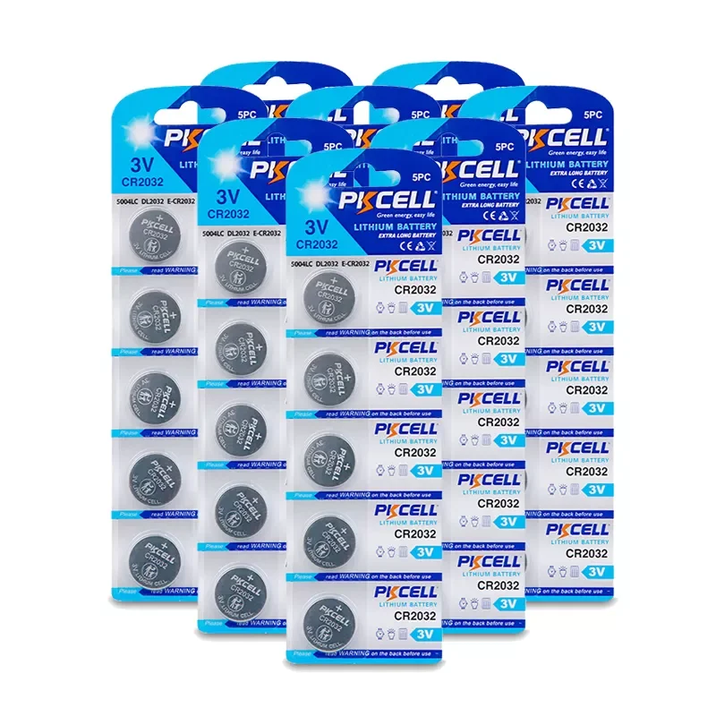 

NEW 40PCS PKCELL CR2032 3v button batteries BR2032 DL2032 ECR2032 Cell Coin Lithium Battery 3V CR 2032 pilepilas Batteries