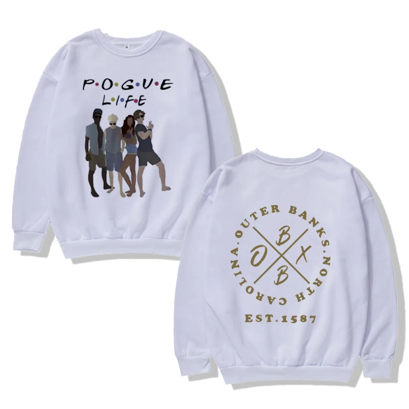 Pogue Life Oversized Pullover Outer Banks Sweatshirt Gift Obx Beach North Carolina Coast Harajuku Streetwear Unisex
