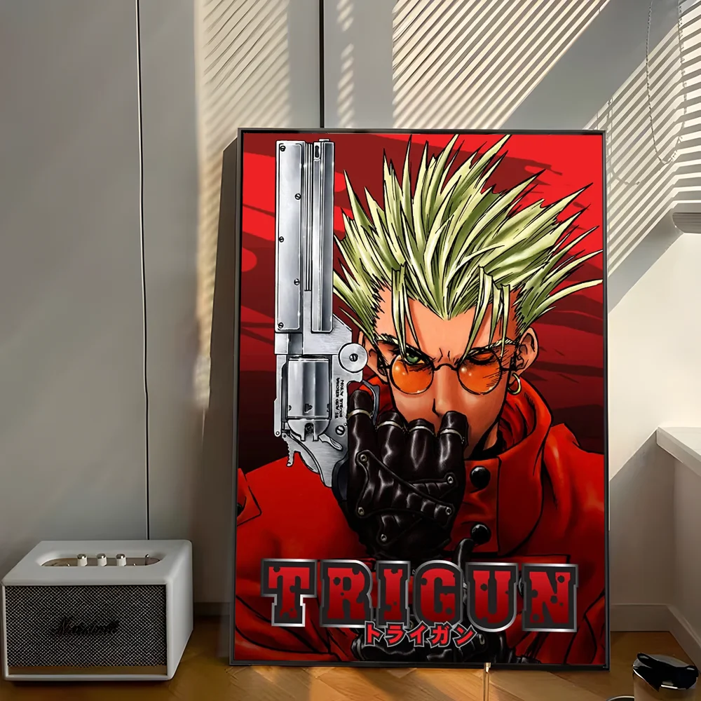 Vash The Stampede Художественный Плакат Наклейка Самоклеящаяся Белая Бумага