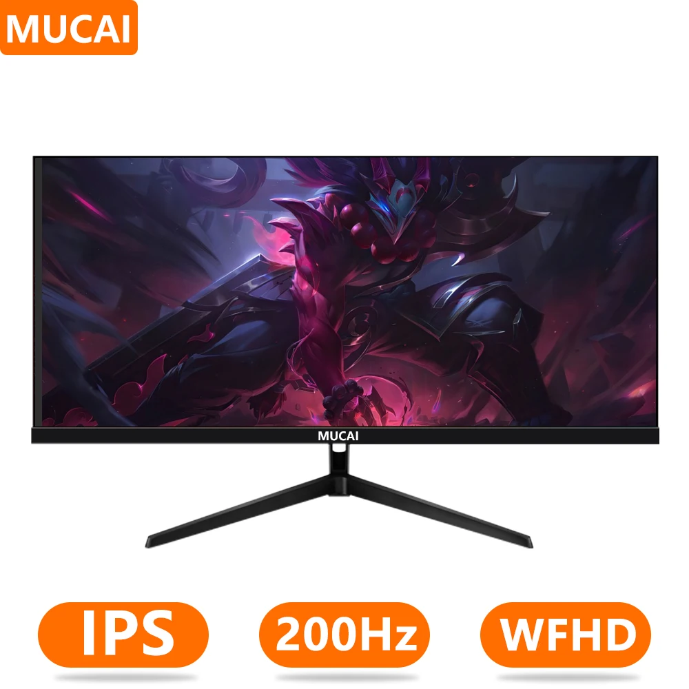 

MUCAI 29 Inch Monitor 200Hz Wide Display 21:9 IPS WFHD Desktop LED Gamer Computer Screen Not Curved DP/2560*1080