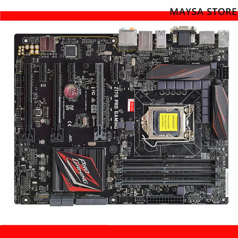 

1151 материнская плата для ASUS Z170 PRO игровая материнская плата DDR4 7-го 6-го поколения Core i7 i5 i3 процессор 64 Гб 3400(OC) Память Z170 USB3.0 M.2