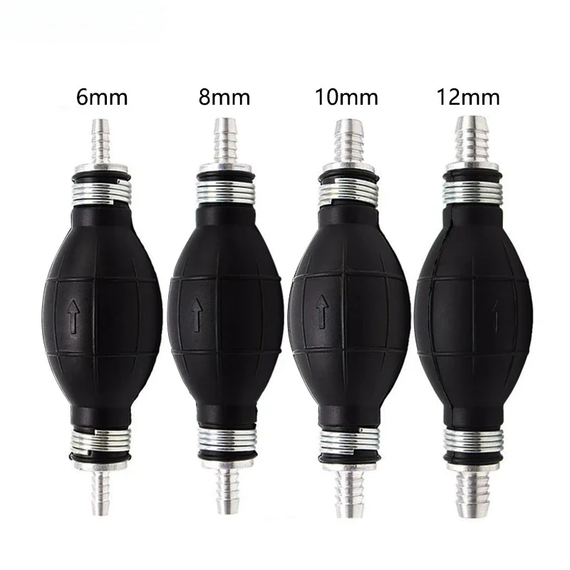 

6mm/8mm/10mm/12mm Hand Fuel Pump Line Rubber Aluminum Hand Primer Bulb diesel oil transfer petrol for Car Boat Marine Outboard