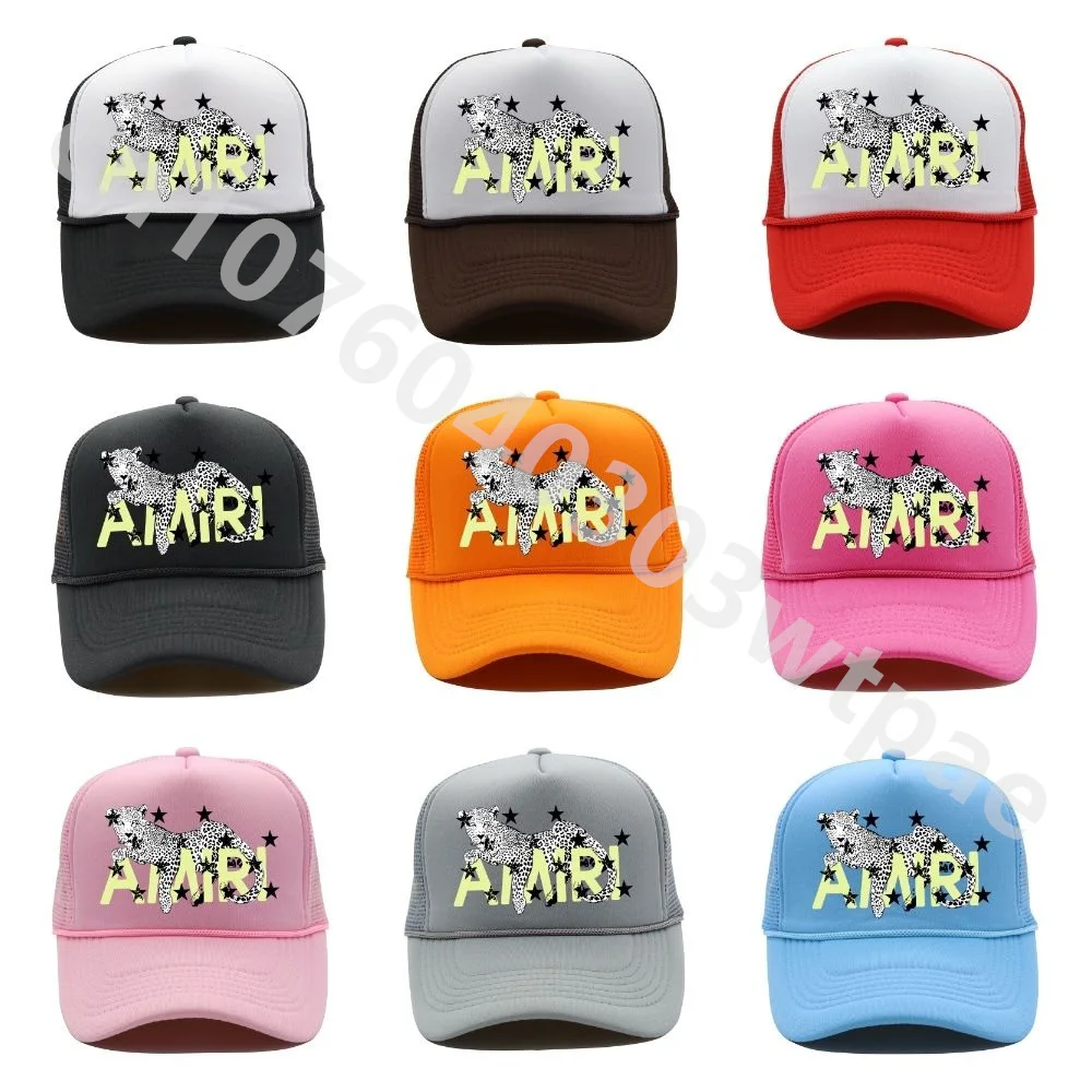 

Amiri-GLND Men Women Summer High Street Truckerhats Peaked Baseball Caps Leopard Animal Printed Fashion Sun Hats