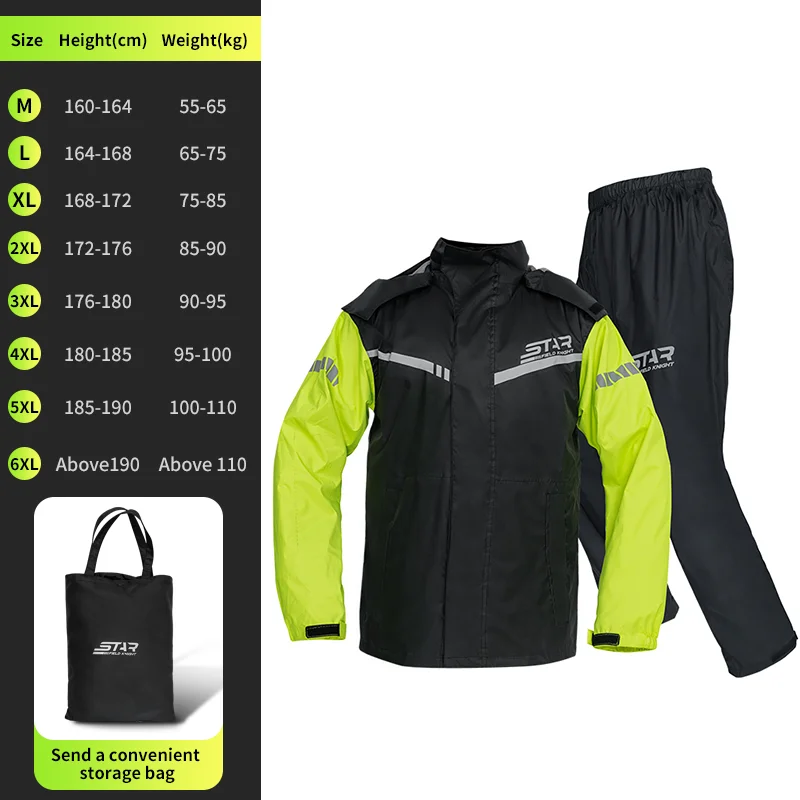 

SFK новый плащ для мотоциклистов, дышащий, глубокий, непромокаемый, для мужчин и женщин, дождевик для верховой езды, плащ сплит-тип, плащи, 2 шт./компл.